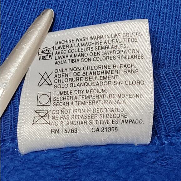 Hanes Her Way Blue Sequin Ugly Sweater Sz XL Holiday Kitschy Leaves Snowflakes - Picture 9 of 10